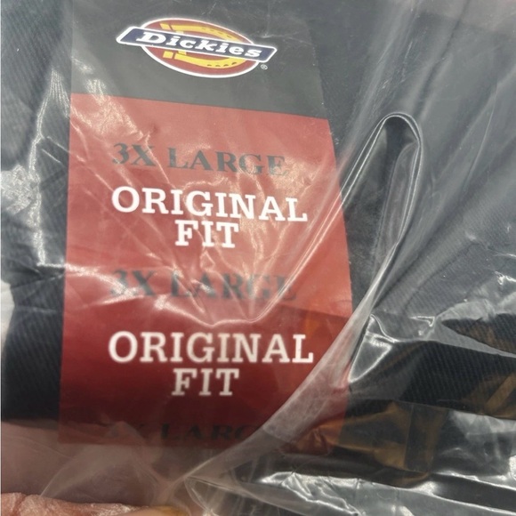 Dickies Long Sleeve Twill Work Shirt 3XL Black Original Fit NWT - Picture 7 of 8